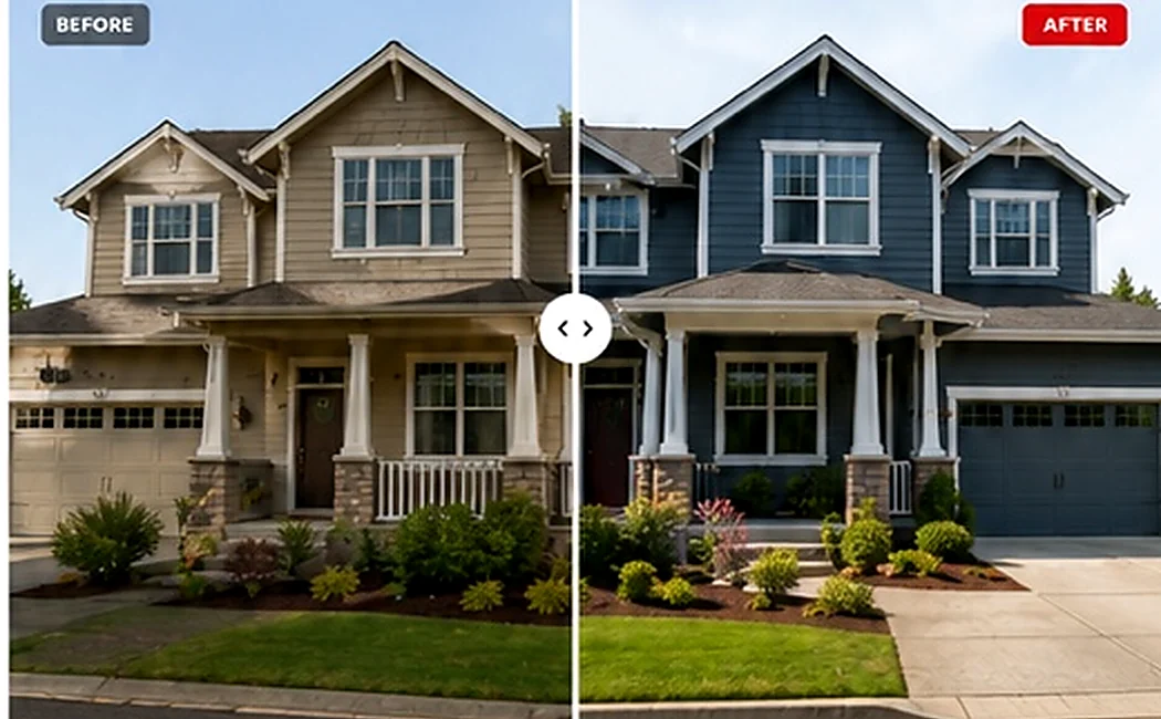 Exterior repaint with siding and trim prep for Bremerton homeowners