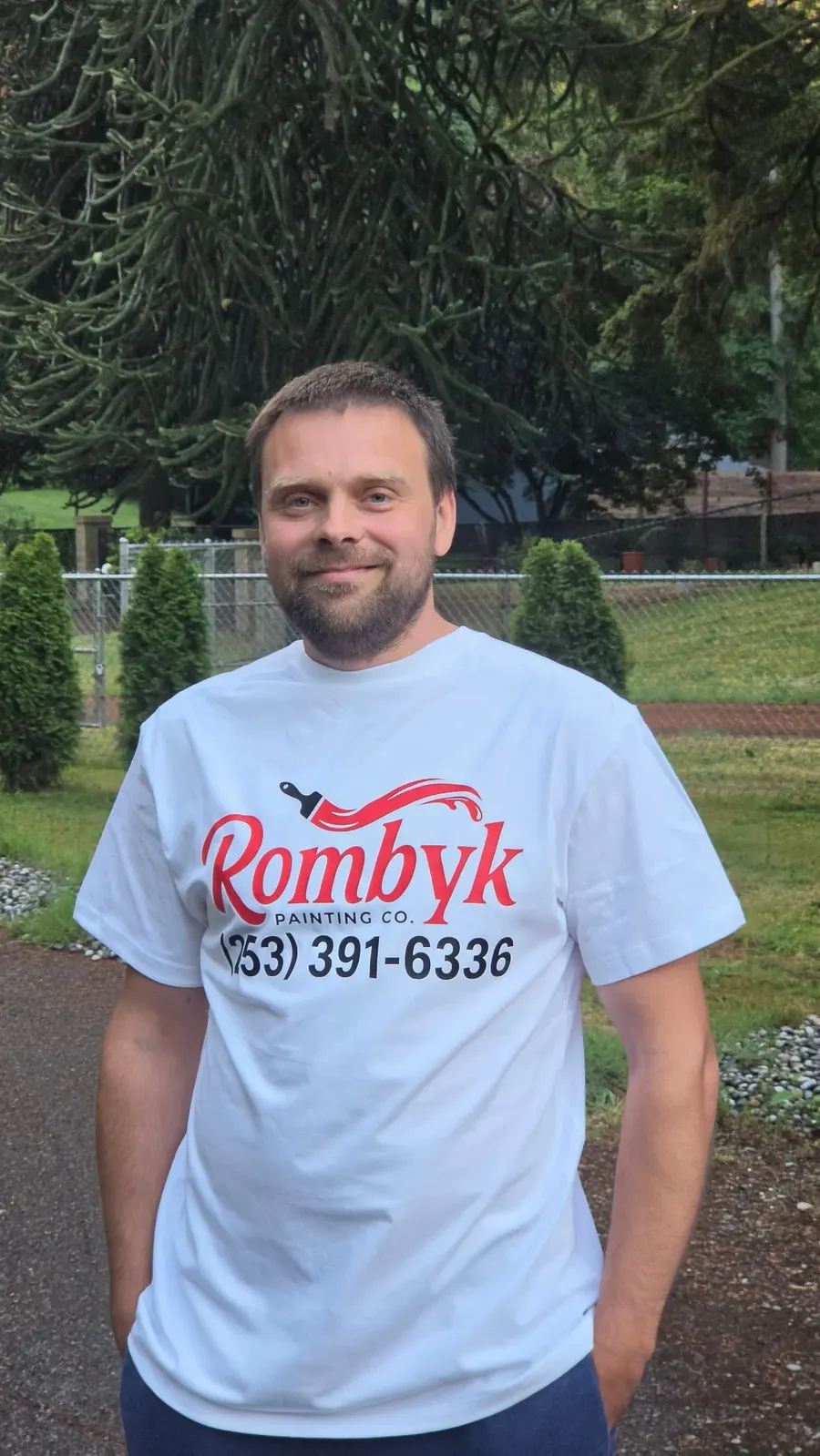 Rombyk Painting owner reviewing a project