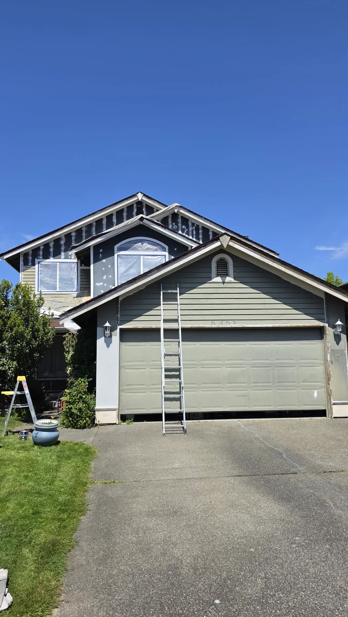 Before front elevation with exterior prep needs