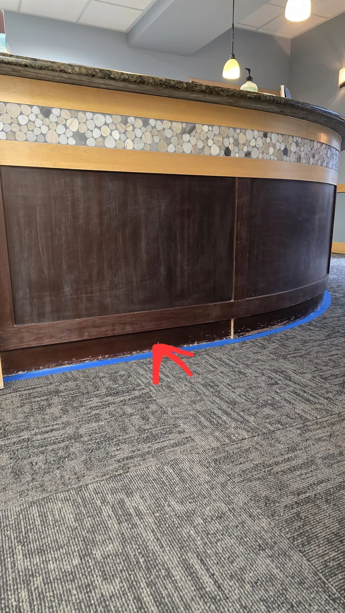 Fireplace feature before finish update